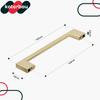 KOTARBAU® Kitchen Furniture Handle Classic Modern Oblong Long Matte Gold 148 MM Spacing 128 MM Set of 10