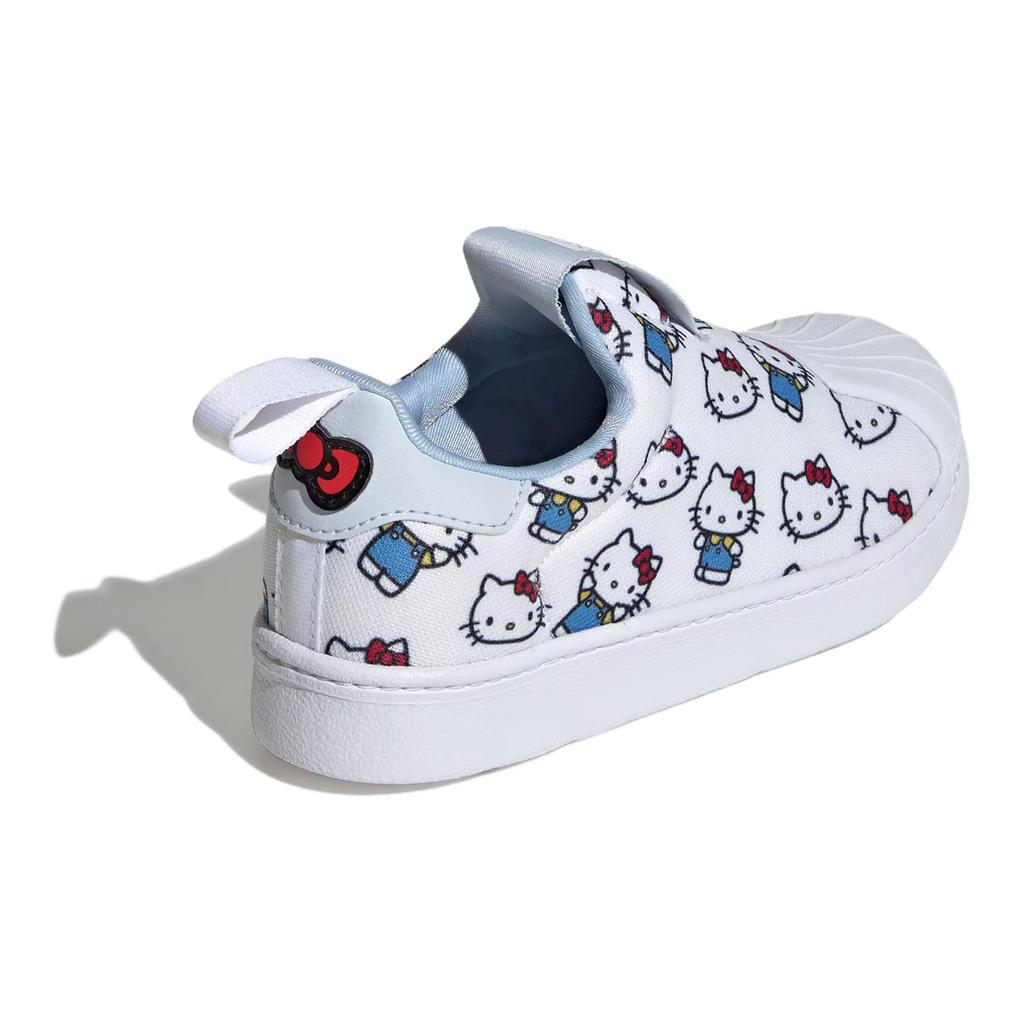 Adidas Hello Kitty x Superstar 360 C White Allover Print Kids Sneakers Cloud-White Halo-Blue Glow-Blue IF7020
