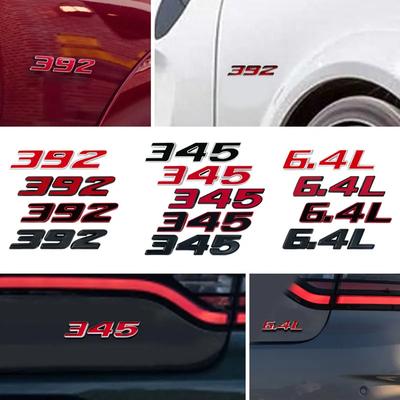 Adesivo Metallico 3D per Auto 392 345 6.4L Emblema Adesivo Laterale Parafango Auto Adesivo Coda Paraurti Posteriore Per Hemi Charger Challenge