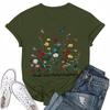 Damenmode Lässig Bedrucktes Rundhals Kurzarm T-Shirt Top T-Shirt Oberteil