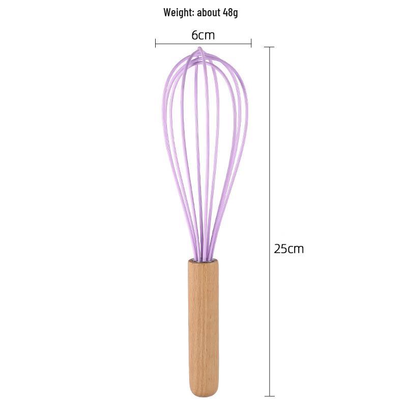Lilang Wooden Handle Silicone Whisk Set