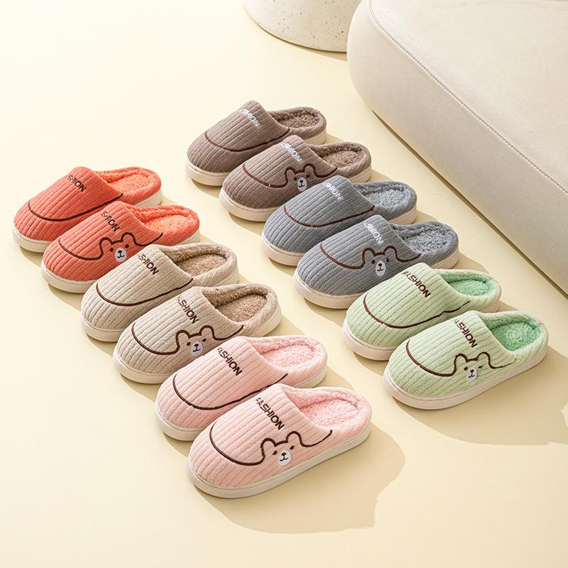 Хлопковые тапочки мужские осенне-зимние на каблуке для дома и дома — фото 4