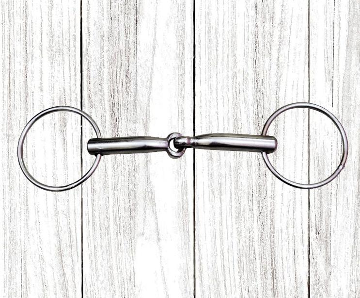 Horse Snaffle Bits Silver Color Full Size 1 Piece