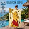 Yellow Bear Artwork Printed Microfiber Beach Towel, Soft And Absorbent, Quick-Dry, Ideal for Summer Travel, Beach Essential, Swimming Pool