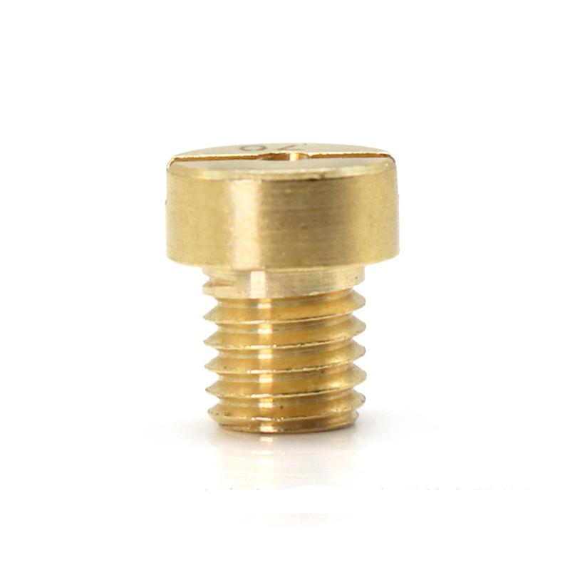 12Pcs Motorcycle Main Jets Injector Nozzle Gold Metal M5 Thread Motor Carburetor Main Nozzle 45-72/75-102 Size Getto Principale