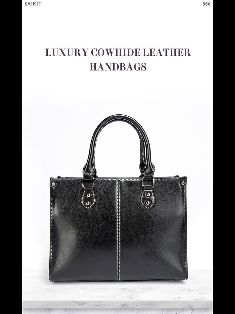 2024 Genuine Leather Women's Casual Shoulder & Messenger Bag - Trendy, All-Match Retro Style