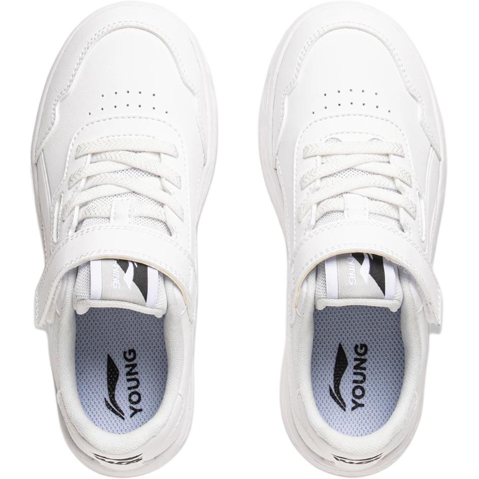 Li Ning Kids Comfortable Versatile Durable Low-Top Sneakers Kids Sneakers White YKNV073-1