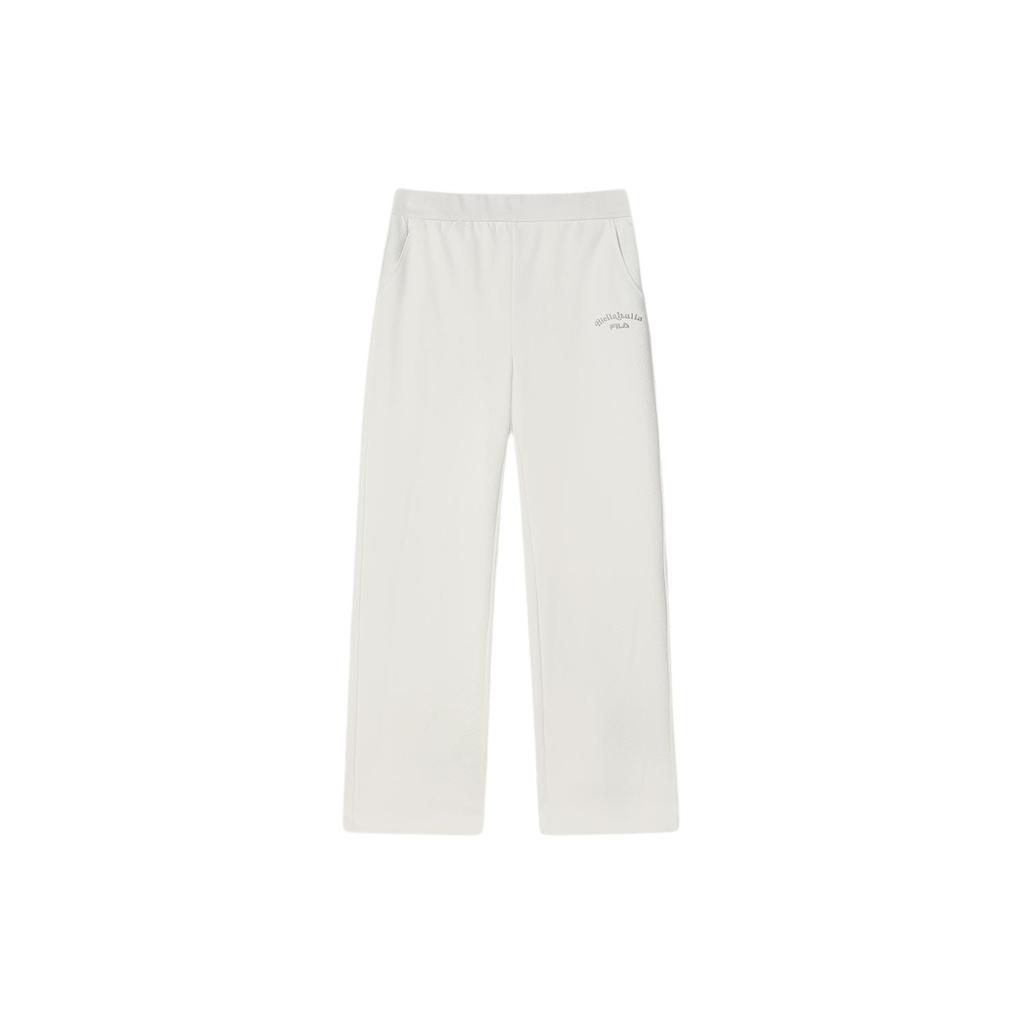 New FILA Knitted Sweatpants Women's Jade Rabbit White F11W418607F-IV