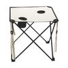 Foldable Camping Table, Picnic Portable Stable Patio Table with 2 Cup Holders, Outdoor