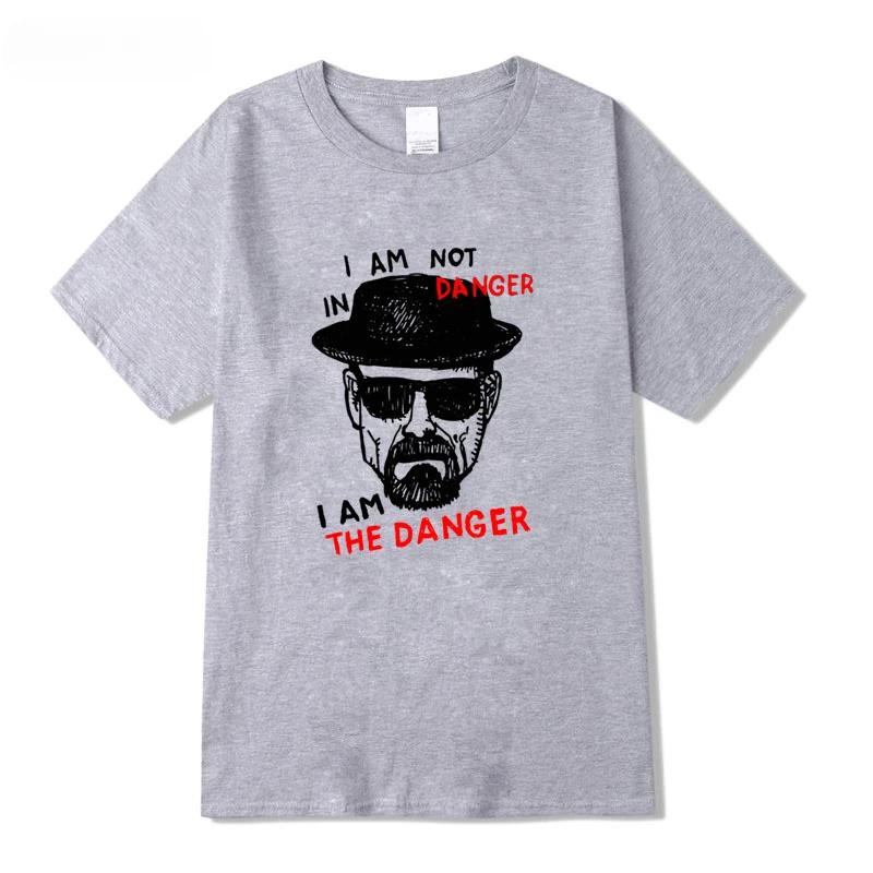 T-shirt 100% Cotton Short Sleeve Breaking Bad T-shirt Casual Heisenberg Print Tshirt Cool T-shirt Male Tops