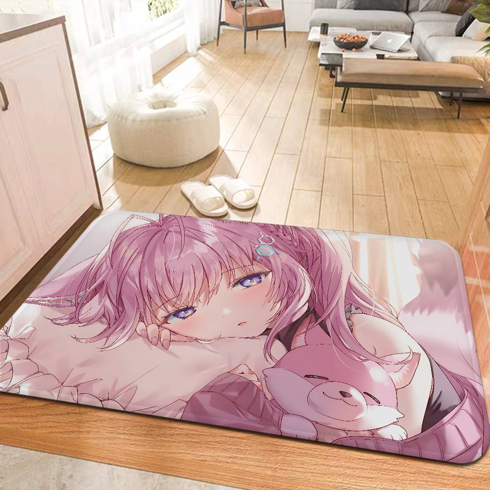 Hakui Koyori Anime Bathroom Mat Anti-slip Absorb Water Long Strip Cushion Bedroon Mat Welcome Doormat