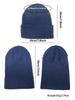 Reflective Silk Fabric Beanie Women's Warm Knit Hat Personality Outdoor Camping Headwear Night Safety Solid Color Cap