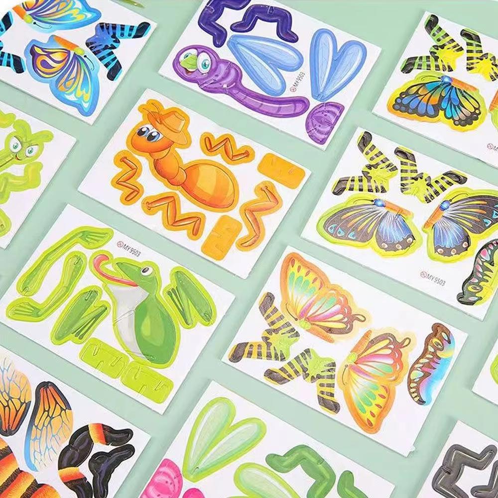 50pcs 3D Cartoon Car Paper Jigsaw Puzzle Construction Truck Toys Kids Birthday Party Favors Gift for Children Early Education