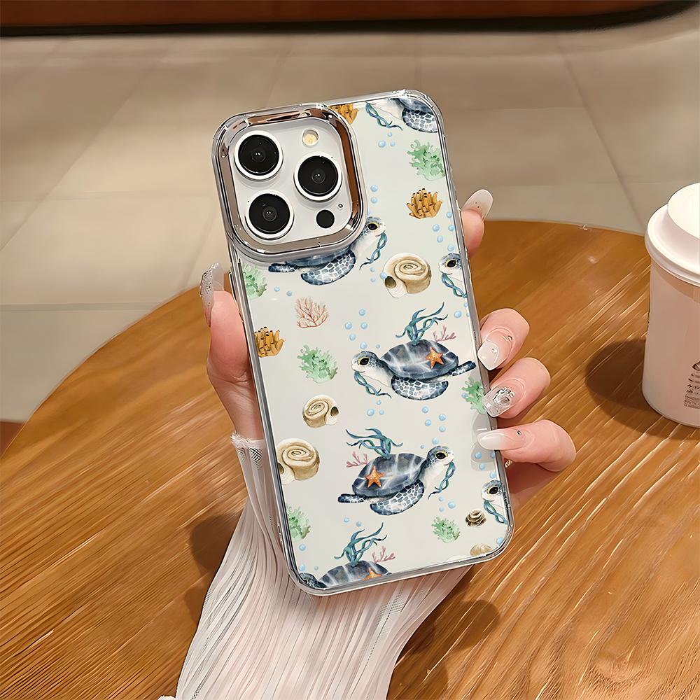 Luxury Summer Cartoon Turtle Pattern Phone Case For Google Pixel 10 9 8 7 8A 9A XL Pro 4G 5G Transparent Silicone TPU Back Cover