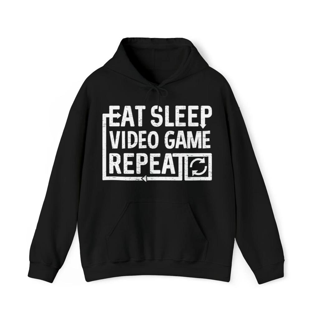 Eat Sleep Video Game Graphic Hoodie