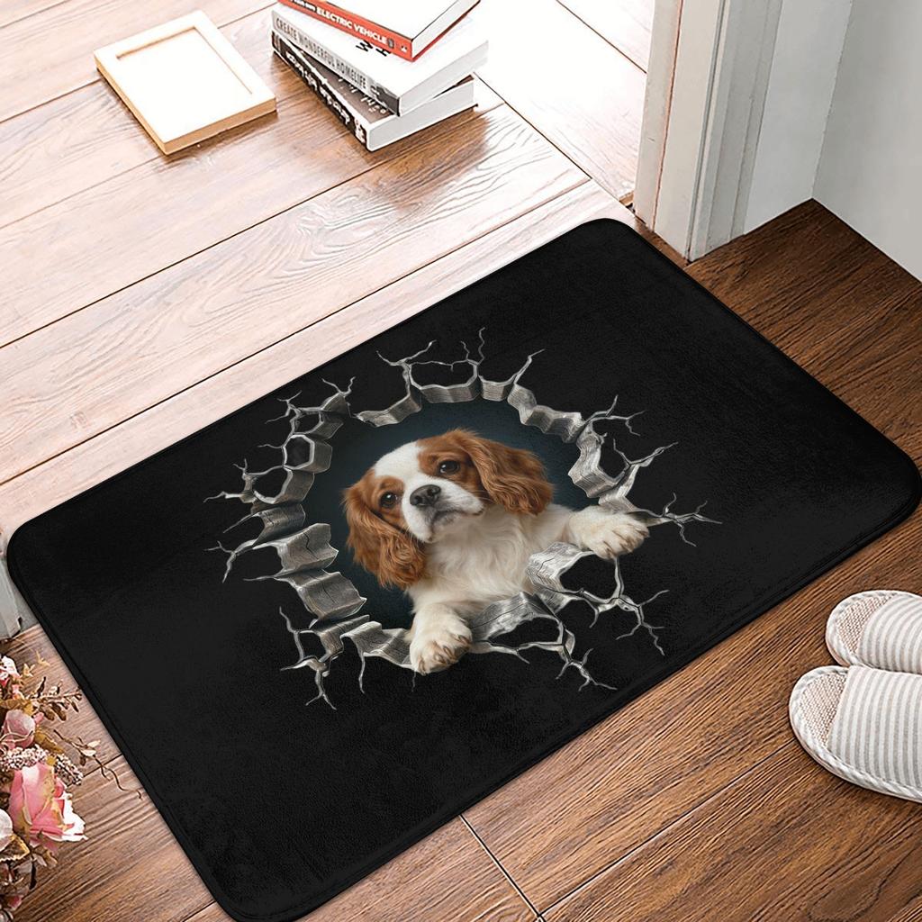 Retro-Fußmatte mit Dackelmotiv (40 x 60 cm) – Anti-Rutsch-Teppich für Bad, Küche und Wohnzimmer