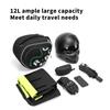 Sturdy Construction Motorcycle Storage Bag with 12L Capacity Double Closure Opening Accommodating Helmets and Ergonomic Design for Unobstructed Leg
