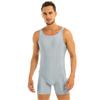 Sexy Mens One-Piece Bodysuit Stretch Leotard Tank Top Wrestling Singlet Jumpsuit