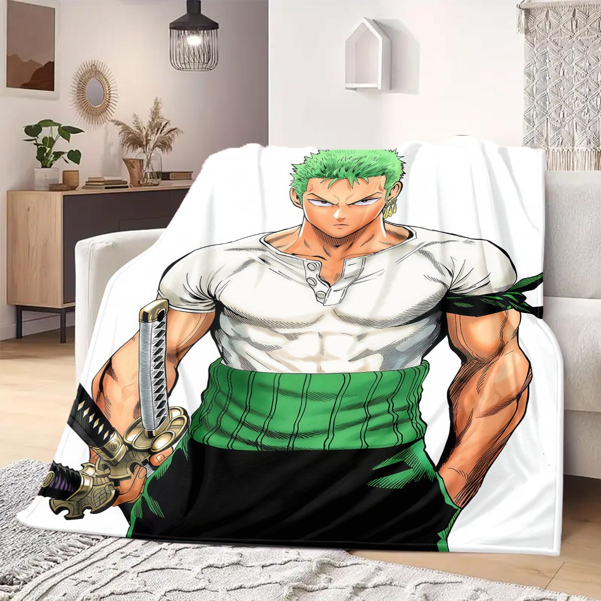 

Roronoa Zoro Print Blanket Warm Comfortable Flannel Blanket Suitable for Bedrooms,Sofas, Beds,Chairs,Travel 127 75x90cm