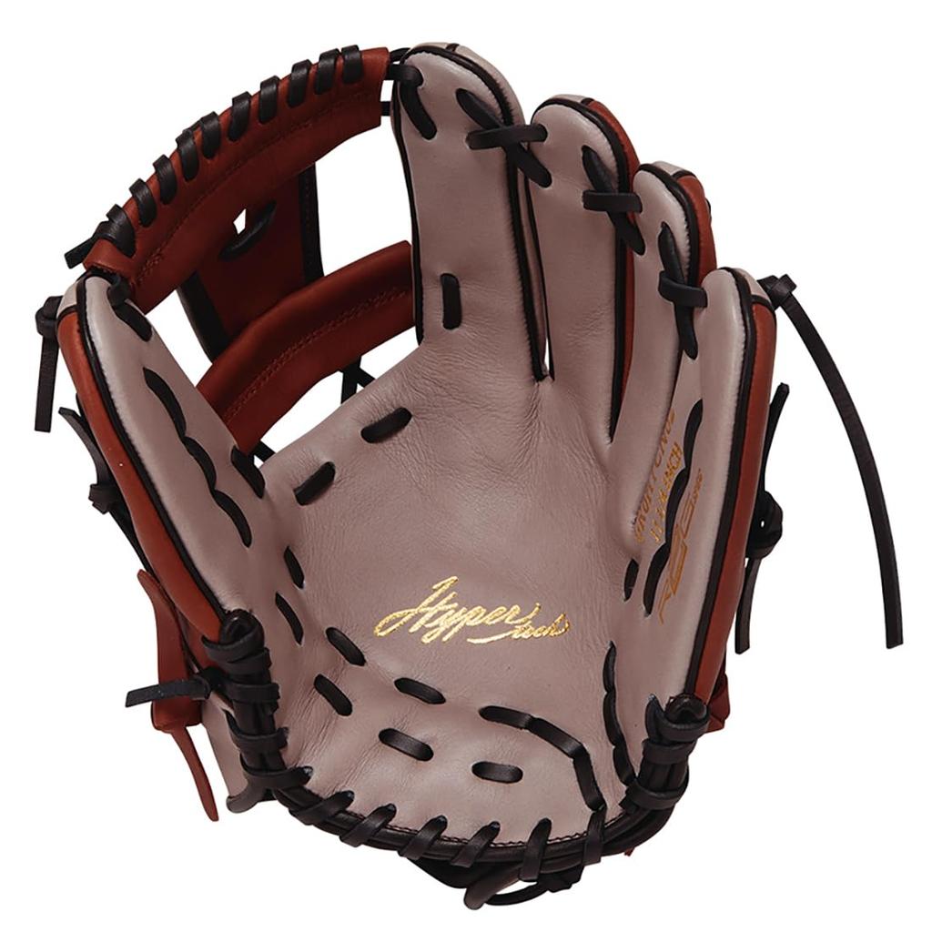 Rawlings HYPER TECH COLOR SYNC Soft Baseball Glove for Throw Infielders, Gray/Brown, GR6HTCN62, 11.25 inches, Right-Handed