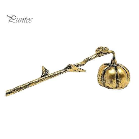Candle Maintenance Tools Pumpkin Snuffer with Long Handle, Halloween Theme PET Wick Trimmer Alternative Extinguisher, Decorative Stopper for