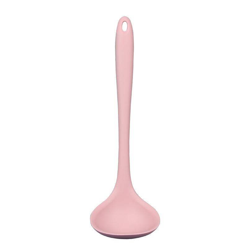 1pc Long Handle Silicone Soup Spoon Ramen Noodles Tablespoons Hot Pot Porridge Ladle Kawaii Japanese Kitchen Utensils