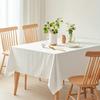White Table Cloth Waterproof Anti Scratch Polyester Tablecloth Decorative Washable Fabric Table Cover Home Dining Buffet Party