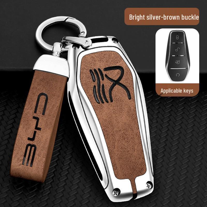 BYD Key Case Metal Shell: Anti-Lost Protection for Song PRO, Han, Tang, Song PLUS, Song MAX, Qin PRO Models.