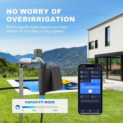 Solar Powered Wifi Hose Faucet Timer with Brass Inlet Wi-Fi Programmable Sprinkler Timer Smart Watering Timer