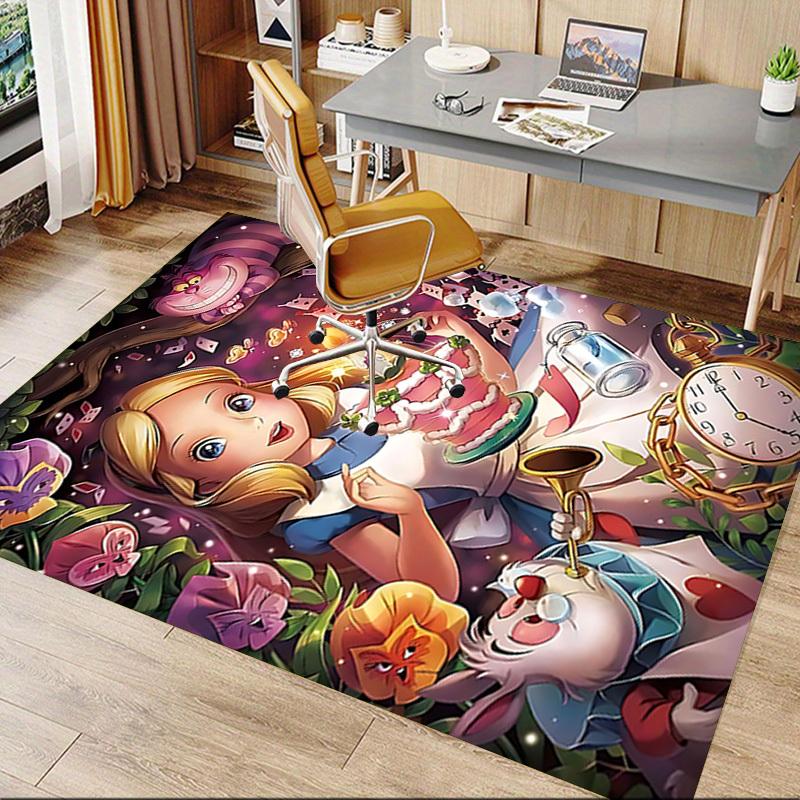 1PC Alice in Wonderland Carpet Ultra Soft, Thick & Absorbent, Non Slip Machine Washable Mat for Entryway