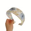 3 stuks Bloemendruk Boheemse Polyester Brede Vlecht Geborduurde Hoofdband Set