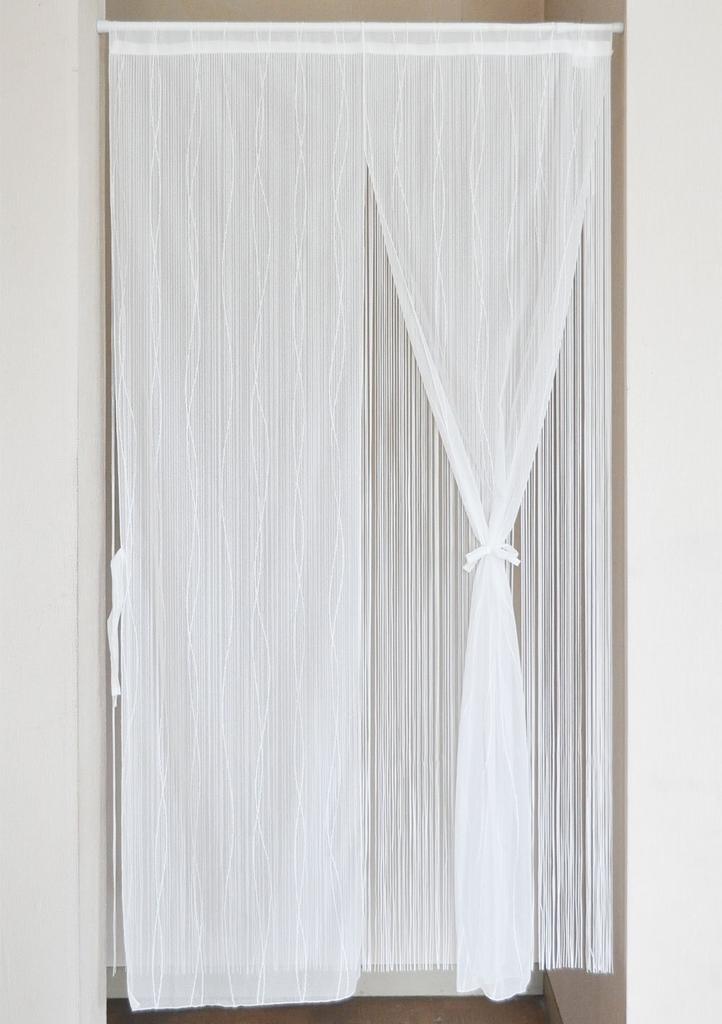 Made In Layered Curtain with Delicate Lace and String Wide X 170cm Product Japan, Double-Layered (85cm Long), White, Number 22048-170-wh