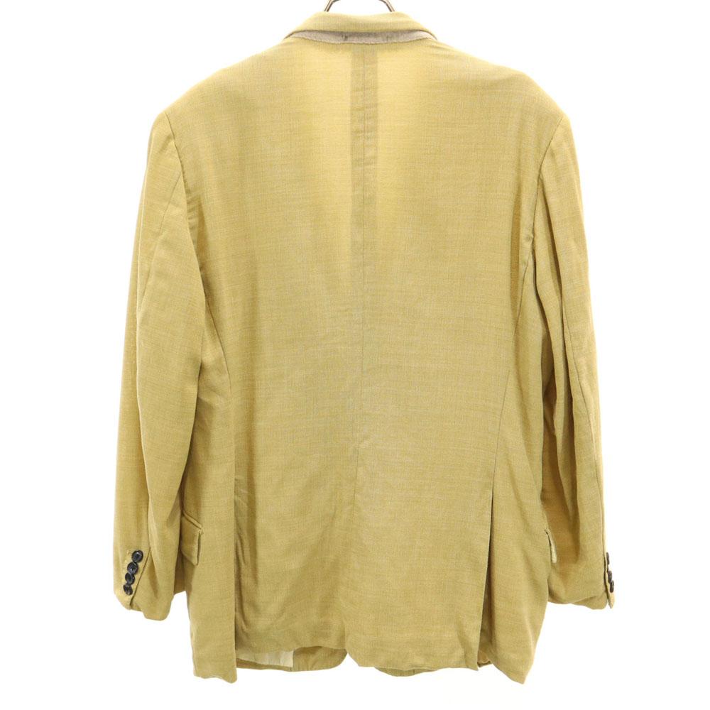 Hermes Made In Italy SUPER 100’s Tailored Jacket 50 Yellow Beige Blazer Men's Used