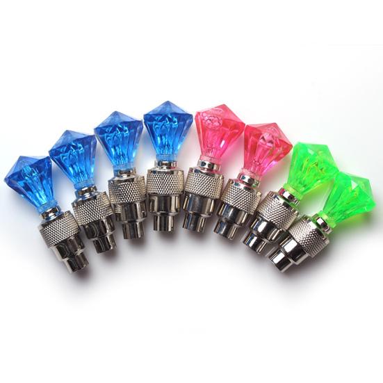 4Pcs Bike Tire Valve Sensor LED Lamp Night Riding Bicycle Wheel Light Smart Colorful Road Mountain