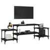 VidaXL Meuble TV noir 157x35x52 cm bois d'ingénierie 826320