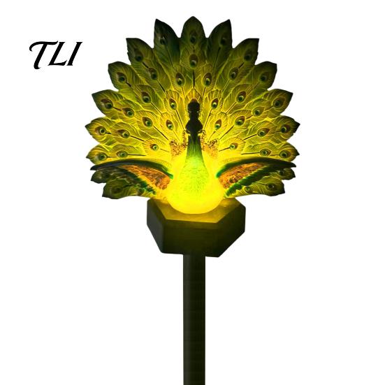 Gifts for Garden Lovers Solar Peacock Statue, Outdoor Lighted Sculpture, Waterproof Unique Mother's Day Gift LED Light Patio Lawn Yard