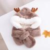 Yousheng Baby Hat Winter Warm Thickened Plush Antler Design Windproof Temperature-Locking Soft Baby Outdoor Cap with Scarf Design