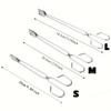 3PCS BBQ Tools Stainless Steel Kitchen Tong Scissors Type Grilled Food Clip Food Vegetable Meat Tongs Charcoal Clamp Frying Tong