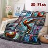 Cybernetic Chicken Collection 2D Flat Pattern Flannel Blanket, High Quality All Seasons, Home Decor, Warmth and Comfort, Perfect for Christmas Gifts.