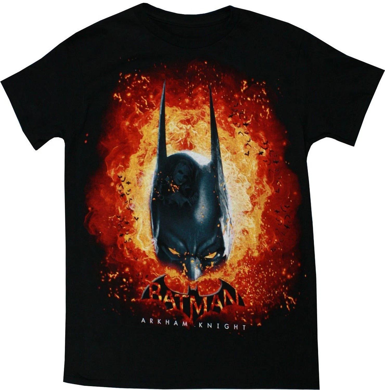 Batman Arkham Knight Flames T-Shirt New Tee Licensed DC Batman M