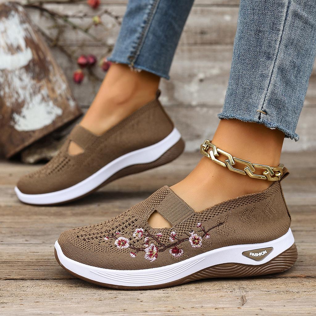 Chaussures Été Sandales Respirantes Baskets Femmes Semelle Souple Antidérapante, Chaussures Décontractées Chaussures de Marche