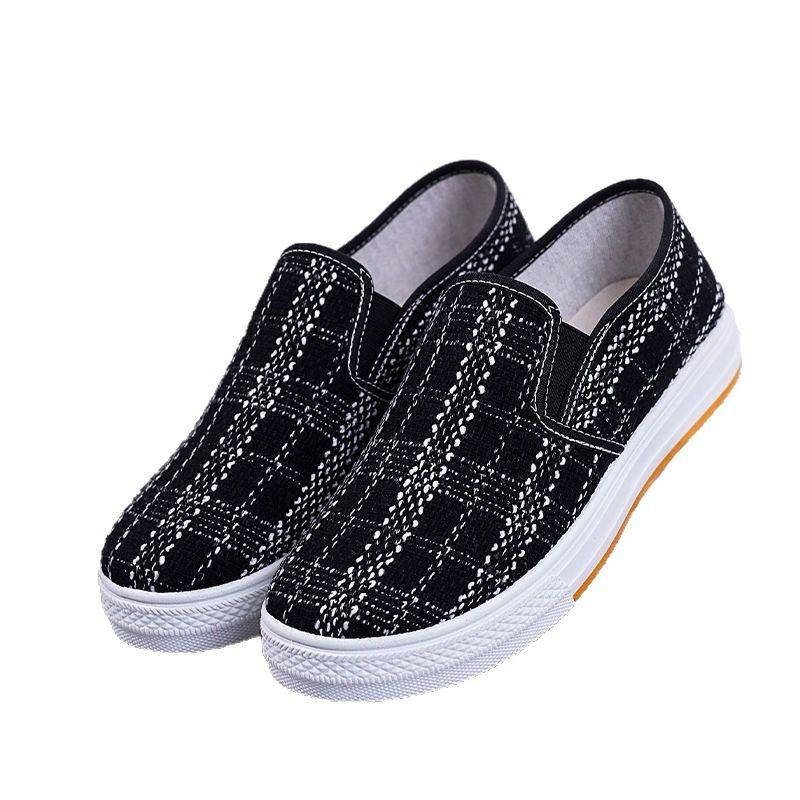 [Cow tendon sole] Autumn new canvas shoes casual fashion women's low-top flat-bottomed breathable non-slip cloth shoes