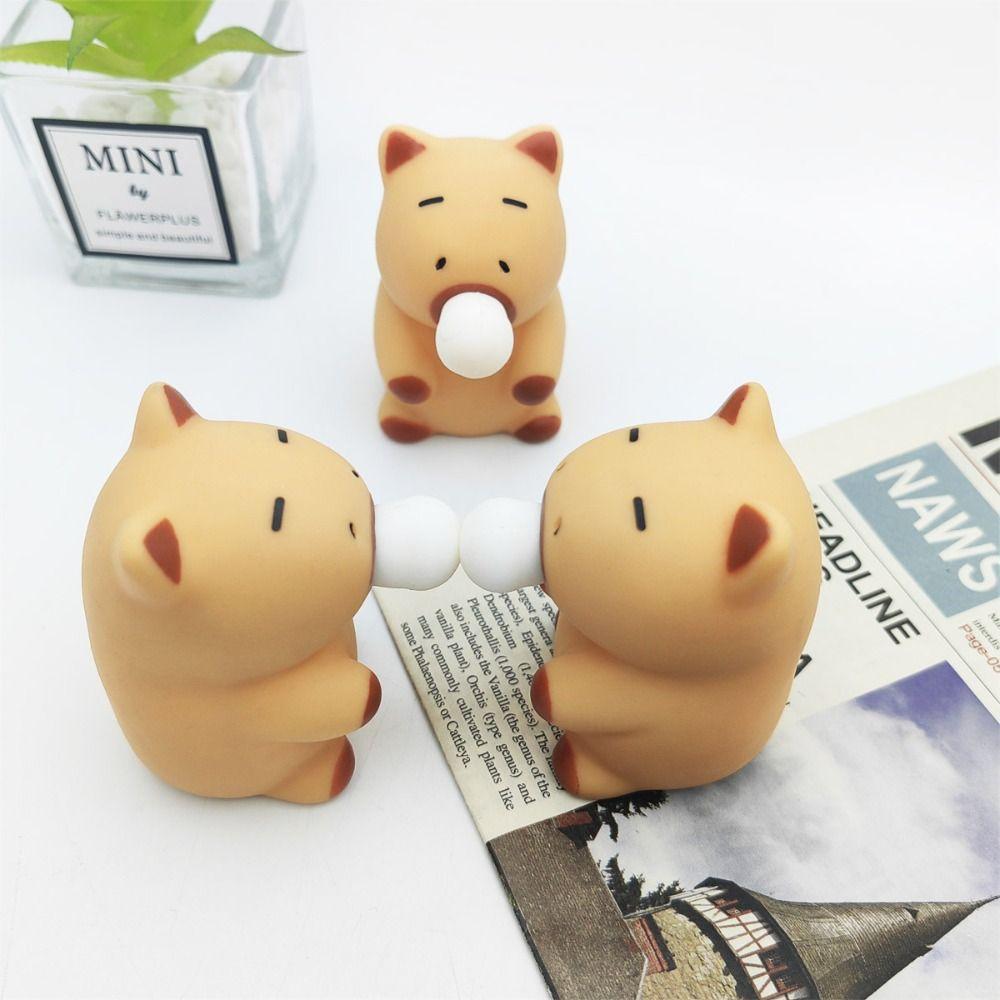Pinch Kneading Capybara Shape Squeeze Toys Vinyl Cartoon Capybara Knead Toy  Kids Holiday Gift