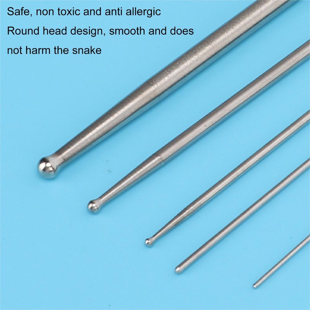 6pcs Stainless Steel Snake Probe Kit Round Head Round Head Probe Snake Breeders