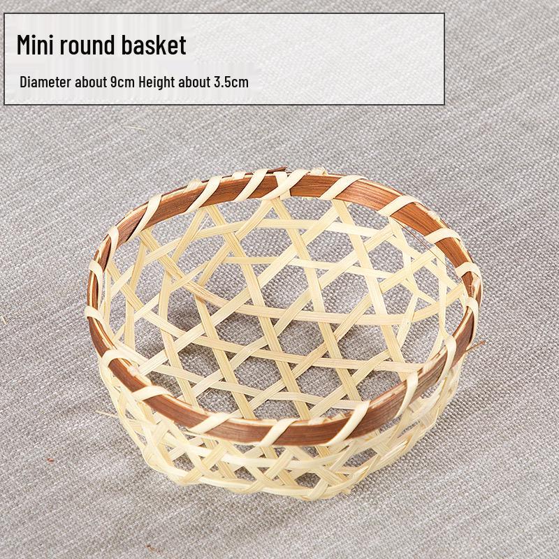 Handmade Bamboo and Rattan Baskets: Small Bamboo Sieve, Farmer s Basket, Fruit Plate, Winnowing Pan, Round Basket.