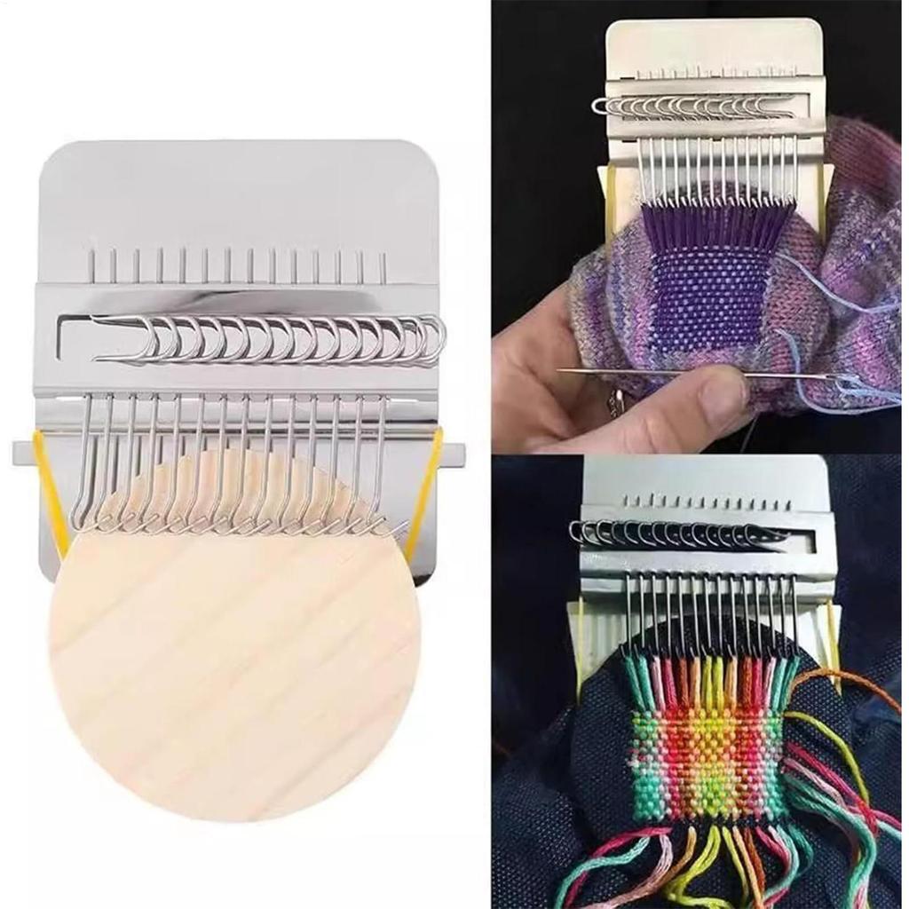 Sock Darning Kit Weaving Darning Tool With 14 Hooks 14 Needles 50 Colors Of Thread Patch Mending Weave Kit For Beginner