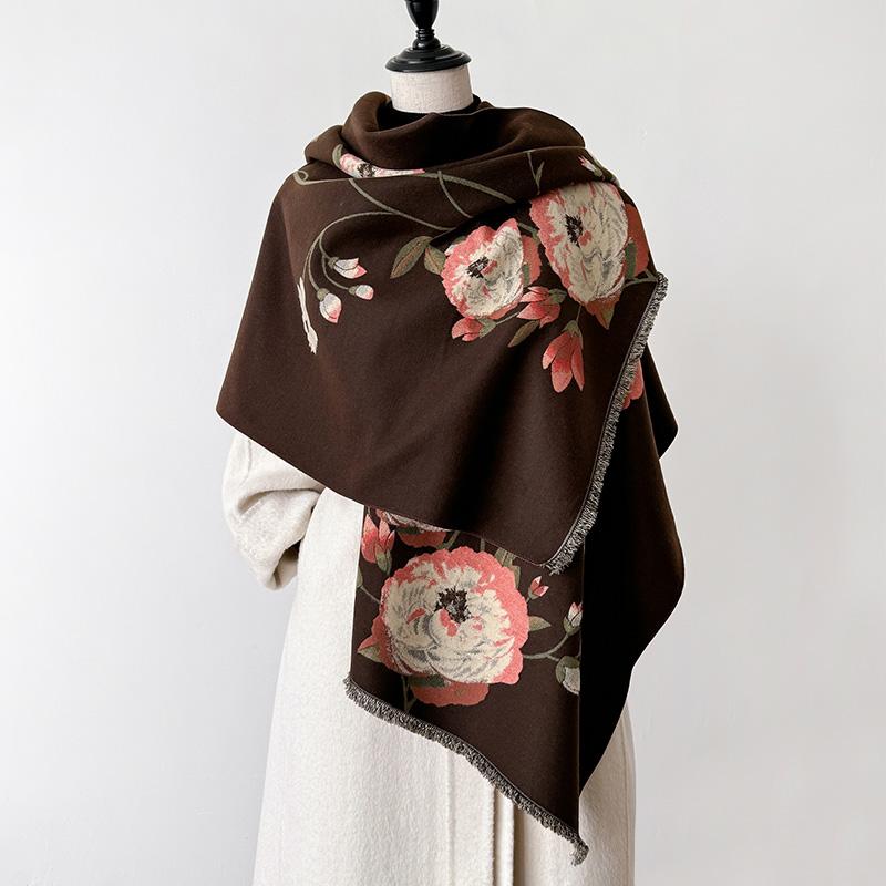 New Luxury Cashmere Scarf Winter Women Pashmina Shawls Warm Blanket Wraps Female Foulard Bandana Thick Scarves Hijab