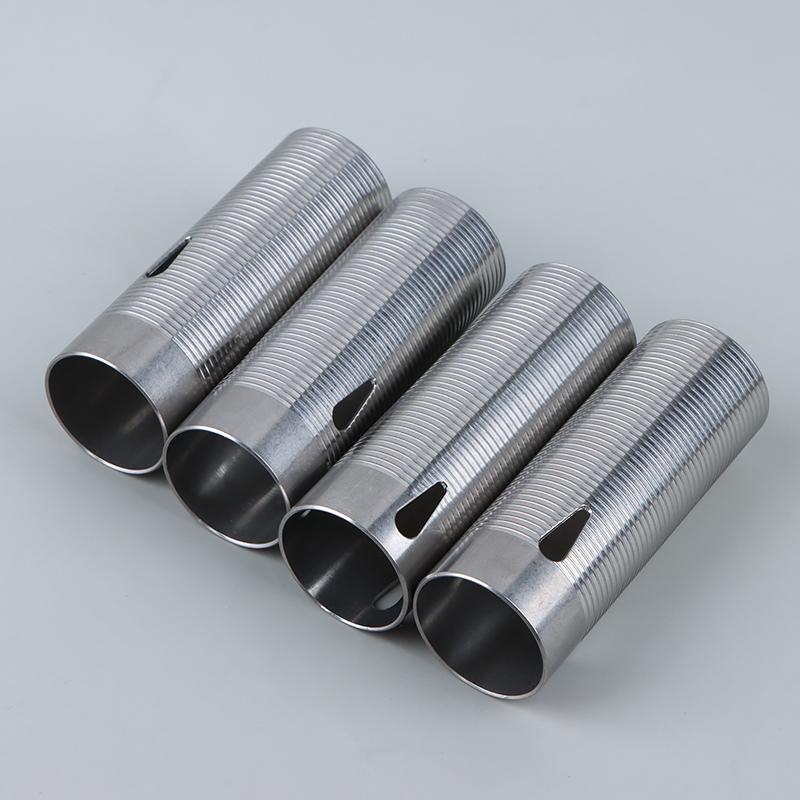 Cnc Advanced Stainless Steel Ribbed Heat Dissipation Cylinder For Airsoft Ver.2 Gearbox 80%/70%/60%/50% Sport Toy