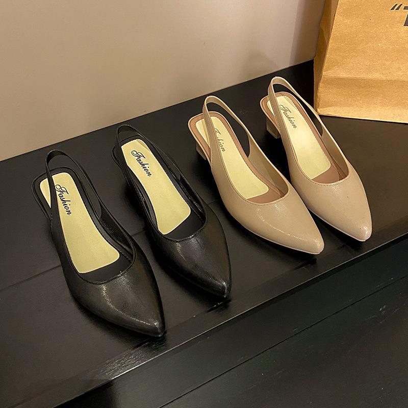 New Style of Women's Flip-flops Single-leg Shoes Thick Heels and Wedge Heels Slippers