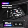 SNLL4 Alloy Car Rear Seat USB Charging Port Protective Dustproof Cover Sticker For BMW 1 2 3 4 5 6GT X1 X2 X3 X4 X5 X7 iX3 2020-2025